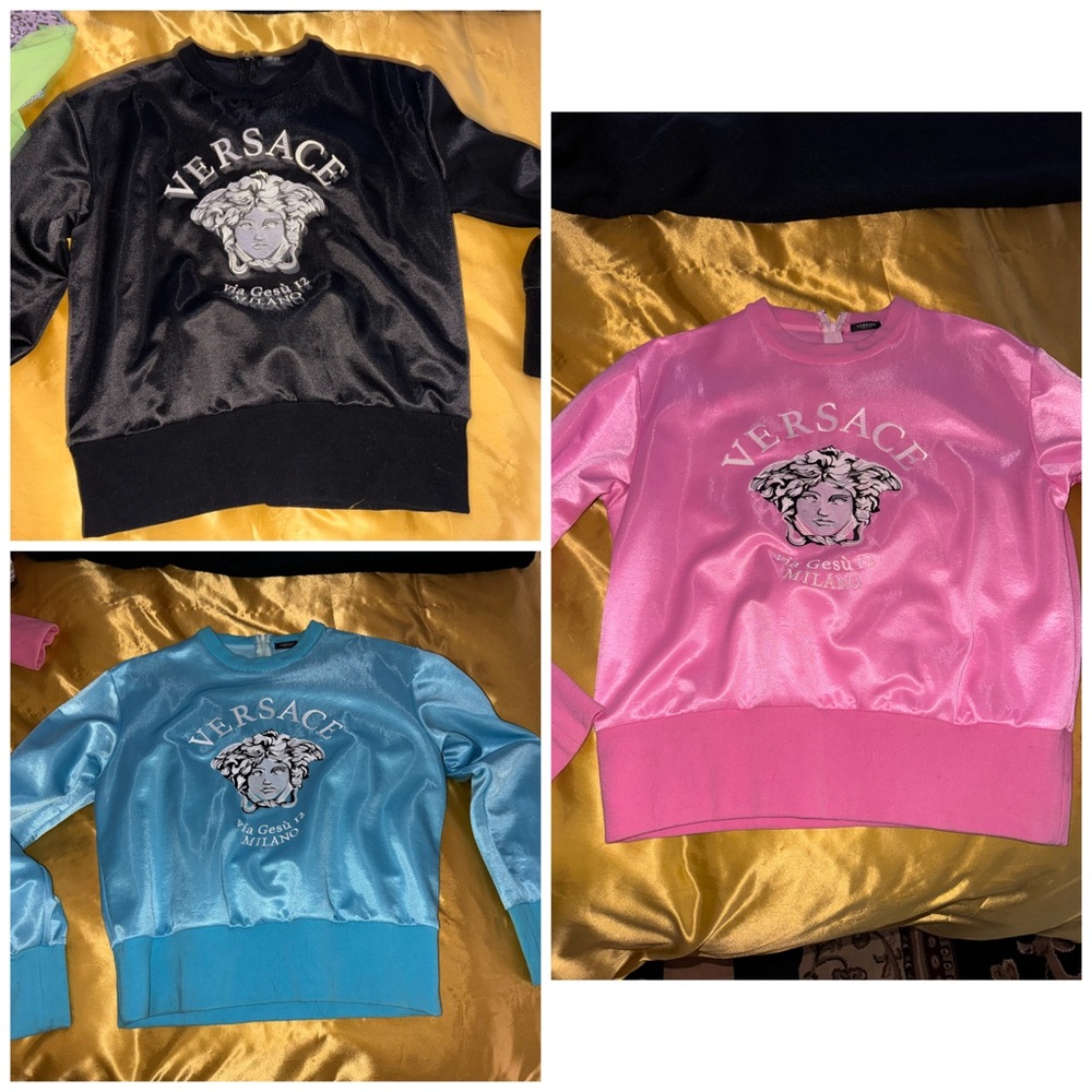 3 piece Bundle Versace Sweatshirts Embroidered medusa logo